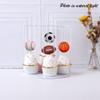 36 PCS Sports Cupcake Toppers Baseball Cupcake Picks Football Soccer Ball ToothPicks Rugby Basketball Cake Decorations for Sports Balls Theme Boys Men Birthday Party Supplies view 3