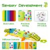 Jollybaby Baby Toys, Tummy Time Baby Toys 6-12 Month with Rattles, Crinkle, Newborn Musical Toy for Infant 0 3 6 9 12 Months Boys & Girls-Alligator view 3