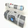 Galaxy's Edge Star Wars Darth Plo Koon Legacy Lightsaber Hilt Bundle with Custom Engraved Stand, Blue view 2