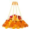 POMIKU Kids Rakes, 4 Pieces 31" Heavy Duty Lawn Tool for Leaves, Child Size, Plastic Head & Wooden Handle, Gardening Tools for Boys Girls Gifts Age 3 Year Old and Up view 1