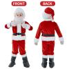 AMHSCOCA Kids Santa Costume 9PCS Christmas Santa Claus Costume for Kids Santa Suit Cosplay Party Outfit for Boy Children view 4