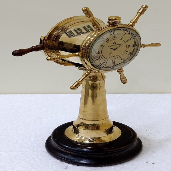 Nautical Maritime Ship's Brass Engine Order Fingurines Chadburn with Functional Bell Telegraph