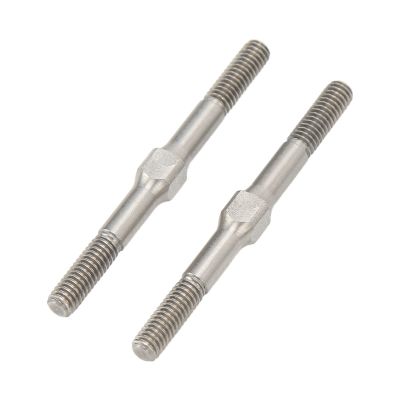 2Pcs RC Steel Turnbuckle, M4 Screw 48mm for ARRMA 1/10 RC Cars Heavy Duty Linkage Rod Upgrade for Granite Big Rock Typhoon Senton 3S Silver