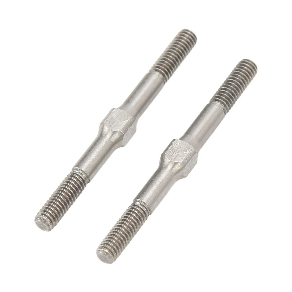 2Pcs RC Steel Turnbuckle, M4 Screw 48mm for ARRMA 1/10 RC Cars Heavy Duty Linkage Rod Upgrade for Granite Big Rock Typhoon Senton 3S Silver