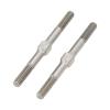 2Pcs RC Steel Turnbuckle, M4 Screw 48mm for ARRMA 1/10 RC Cars Heavy Duty Linkage Rod Upgrade for Granite Big Rock Typhoon Senton 3S Silver view 1
