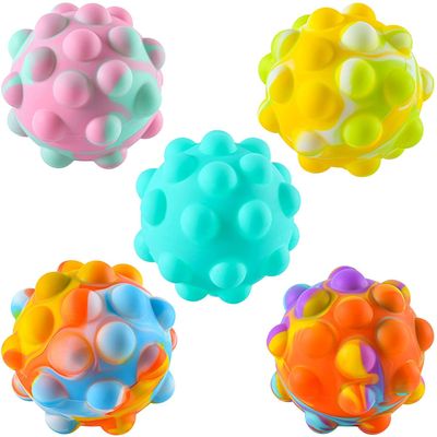 METREY 3D pop it Ball Pop It Fidget Toys,Push Pop Bubble Fidget Sensory Toy,Autism Special Needs Silicone Stress Relief Toy pop it Toy (Multicolor 1 Piece)