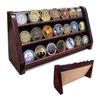 ASmileIndeep 3 Rows Challenge Coin Display Holder & Thin Blue Line American Flag Challenge Coin Display view 2