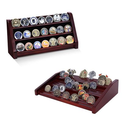 ASmileIndeep 3 Rows Challenge Coin Display Holder & 12 Rows Challenge Coin Display Stand