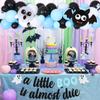 Halloween Baby Shower Party Decorations for Boys Blue A Little Boo is Almost Due Banner Garland Ghost and Bat Balloon for Halloween Pumpkin Baby Shower Pregnancy Celebration Gender Reveal view 3