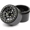 hobbysoul Alloy 2.2 Beadlock Wheels Black Rims, 2.2 Wheels Wide 1.57'' / 40mm for RC Crawler Axial SCX10 Capra Wraith/Traxxas AMG 6x6 TRX4 / Redcat Gen8 Everest gen 7 Pro, (4-Pack) view 4