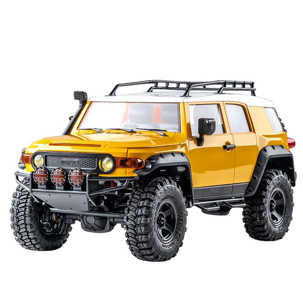 QAQQVQ RC Crawler,1/18 Scale RC Rock Crawler 4x4, RTR Off Road RC Truck Cars for Adults, Waterproof All Terrain Off Road Truck Climbing Car with LED Lights