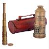 Brass Telescope Antique Telescope 1915 London Brass Maritime Vintage Nautical Spyglass Mounted Pirate with Leather Box, Monocular Nautical Decor for Gifting, Travellers view 1