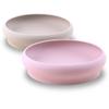 NAOMI Silicone Blows for Toddlers and Silicone Plates for Toddlers | Perfect Baby Silicone Bowls for Baby Led Weaning - Pink and Grey - Set of 2 view 1