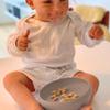 NAOMI Silicone Blows for Toddlers and Silicone Plates for Toddlers | Perfect Baby Silicone Bowls for Baby Led Weaning - Pink and Grey - Set of 2 view 4