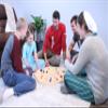 AmishToyBox.com Large Wahoo Marble Game Board Set - 25" Wide - Maple Wood - Double-Sided - with Large 1" Marbles and Dice Included view 4