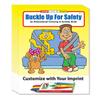 ZOCO  Buckle Up, Seat Belt Safety  Custom Coloring & Activity Books (250 Bulk Pack, With Crayons)  Police Car Safety Theme for Kids  Add Your Imprint view 1