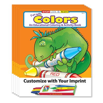 ZOCO Colors Custom Educational Coloring Books for Kids (250 Bulk Pack, With Crayons) Preschool & Kindergarten Learning Activities Color Recognition Games & Pages