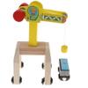 Esquirla Wooden Train Set Mobile Crane + Freight Wagon Train Rails Construction Set view 4