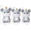 Coin Bank Toy Crown Mouse Piggy Bank Can Be Washed and Fall-Proof Home Can Save and Take Out Change Piggy Bank Money Box Saving Jar (Color : Grey, Size : Large) view 2