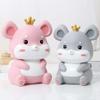 Coin Bank Toy Crown Mouse Piggy Bank Can Be Washed and Fall-Proof Home Can Save and Take Out Change Piggy Bank Money Box Saving Jar (Color : Grey, Size : Large) view 4