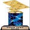 Personalized Dominoes Trophy, 11" Blue Dominoes Trophy Award, Customize Now view 1