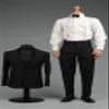 1/6 Scale Male Clothes, Men's Formal Black Tuxedo Gentleman Suit Costume Set for 12inches Male Soldier Action Figure Body Doll (G) view 1