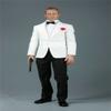 1/6 Scale Male Clothes, Male Agent White Suit Coat Pant Costume Set for 12inches Male Soldier Action Figure Body Doll (D) view 1