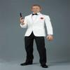 1/6 Scale Male Clothes, Male Agent White Suit Coat Pant Costume Set for 12inches Male Soldier Action Figure Body Doll (D) view 4