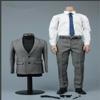 1/6 Scale Male Clothes, Male Agent Suit Coat Pant Costume Set for 12inches Male Soldier Action Figure Body Doll (A) view 1