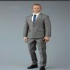 1/6 Scale Male Clothes, Male Agent Suit Coat Pant Costume Set for 12inches Male Soldier Action Figure Body Doll (A) view 3