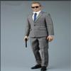 1/6 Scale Male Clothes, Male Agent Suit Coat Pant Costume Set for 12inches Male Soldier Action Figure Body Doll (A) view 4