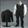 1/6 Scale Male Clothes, Gentleman Suit Coat Pant Costume Set for 12inches Male Soldier Action Figure Body Doll (E) view 1