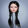 1/6 Scale Female Head Sculpt, Asia Girl Double Braid Head Carving for 12inch Female Action Figure Body Collection (YMT048B) view 1