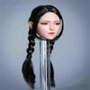 1/6 Scale Female Head Sculpt, Asia Girl Double Braid Head Carving for 12inch Female Action Figure Body Collection (YMT048B) view 2