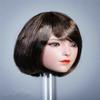 1/6 Scale Female Head Sculpt, Asia Girl Short Brown Hair Head Carved for 12inch Action Figure Collection (YMT048A) view 2
