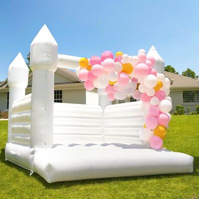 White Bounce House Castle for Adults Kids13.5FT Large PVC Inflatable Bounce House with 750W Upgrade Powerful Blower, Commercial Bounce House for Halloween Decorations Outdoor 13.5 x 11.5 x 10FT