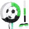 Deekin 3 Pcs Soccer Ball Piata Set Include Piata with Stick Eye Mask Soccer Ball for Kids Music Science School Sports Bridal Shower Birthday Party Decorations Supplies view 1