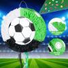 Deekin 3 Pcs Soccer Ball Piata Set Include Piata with Stick Eye Mask Soccer Ball for Kids Music Science School Sports Bridal Shower Birthday Party Decorations Supplies view 3