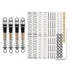 INJORA 43mm Aluminum Shocks Threaded Tele Shock Absorber Damper for 1/24 RC Crawler Car Axial SCX24 AXI90081 Deadbolt Micro Crawler(Grey) view 3