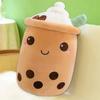 MDXMY Plush Stuffed Bubble Tea Plush Pillow Soft Cute Pearl Milk Tea Hug Toy(Brown Cream, 13.7 inches) view 3