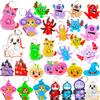 Roaqua Bulk 30 Packs Push Fidget Bubble Mini Pop Fidget for Teens and Kids,Small Birthday Halloween Party Favors Supplies and Classroom Student Prizes Gifts view 1