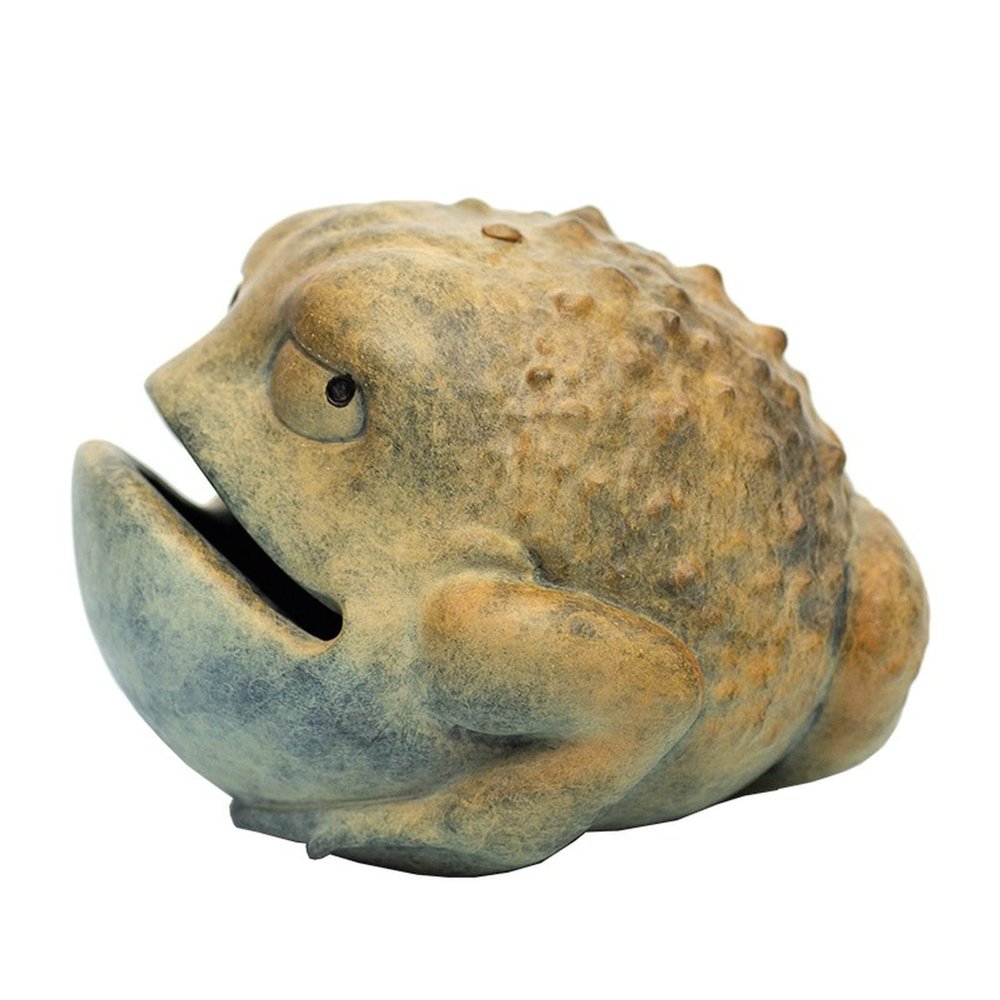 Brass Golden Toad Figurines,Copper Piggy Bank Cute Simulation Animal Frog Statue Crafts Collection Desktop Small Ornament Home Accessories Study Paperweight