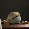 Brass Golden Toad Figurines,Copper Piggy Bank Cute Simulation Animal Frog Statue Crafts Collection Desktop Small Ornament Home Accessories Study Paperweight view 4