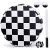 Sosation Checkerboard Soccer Piata Black and White Checkered Racing Car Sports Themed Birthday Party Supplies Football Piata with Wooden Stick Paper Blindfold Confetti Set, 12.2 x 12.2 x 2.8 Inch view 1