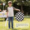 Sosation Checkerboard Soccer Piata Black and White Checkered Racing Car Sports Themed Birthday Party Supplies Football Piata with Wooden Stick Paper Blindfold Confetti Set, 12.2 x 12.2 x 2.8 Inch view 3