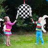 Sosation Checkerboard Soccer Piata Black and White Checkered Racing Car Sports Themed Birthday Party Supplies Football Piata with Wooden Stick Paper Blindfold Confetti Set, 12.2 x 12.2 x 2.8 Inch view 4
