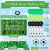 HyDren 122 Pcs Soccer Themed Birthday Party Supplies Soccer-ball Party Decorations Include Soccer-balloons Backdrop Plastic Table Covers Tablecloth Soccer Theme Sport Activity view 2