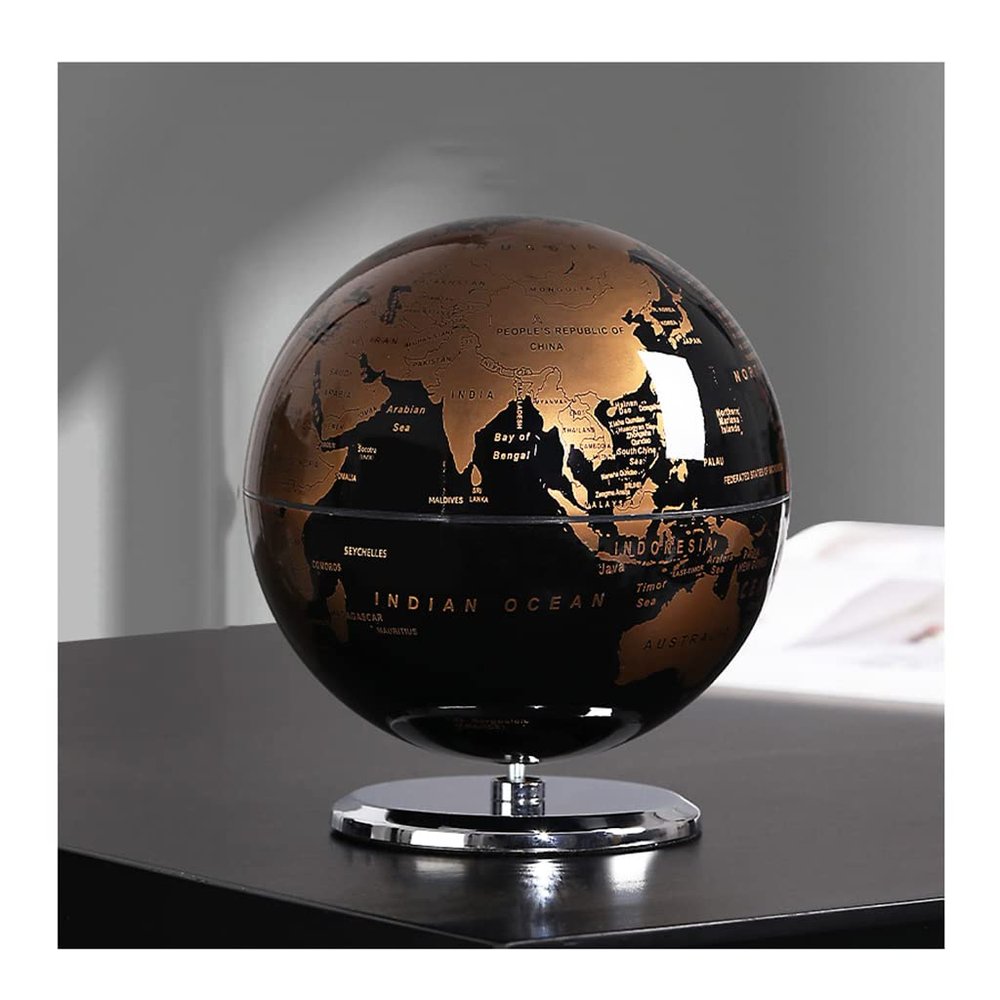 SZWH The Most Practical Globe Rechargeable Touch Light-Emitting Globes Creative Rotating Music Box Desktop World Globe for Men and Women Birthday Gift English Inspiring Puzzle Gifts