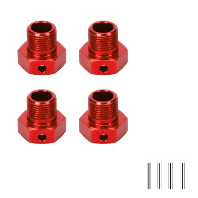 RCAWD 17mm Wheel Hex for 1/6 Losi Super Baja Rey SBR 2.0 8S Upgrades, Brushless 1/6 RTR Desert Truck, Hopups Parts for #LOS252129 Red
