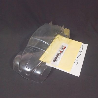 SANTAIZI 313mm Wheelbase RC Body Beetle LEXAN PC Shell Width 200mm for MT and Crawler Car (Clear Body)